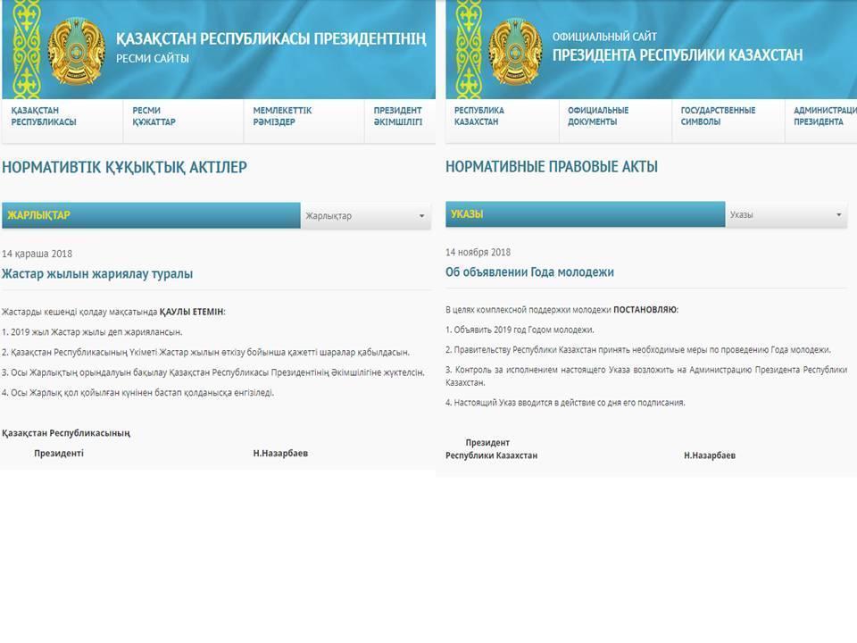 2019 жыл - Жастар жылы